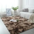 thumbnail image 4 of Lochas Fluffy Modern Area Rugs Tie-Dyed Rug for Kids Girls Room Nursery Home Decor Shag Soft Carpet,5'x8',Coffee, 4 of 7