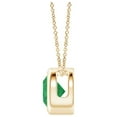 thumbnail image 2 of ANGARA Natural Bezel-Set Round Emerald Solitaire Pendant in 14K Yellow Gold for Women (Size-5mm) | May Birthstone, Birthday, Anniversary, Jewelry Gift for Women | Natural Emerald Necklace, 2 of 10