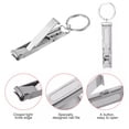 thumbnail image 4 of Nail Clippers for Men, Nail Clipper Manicure Tool Folding Nail Clipper With Key Ring Silvers Singles Nail Clipper, 4 of 5