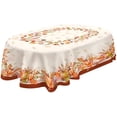 thumbnail image 3 of Oval Fall Pumpkin Leaf Table Cloth,Thanksgiving Maple Pine Cones Oval Tablecloth 54 x 72 for Farmhouse Decor,Perfect for Kitchen Dinner, Restaurant ,Outdoor Holiday Picnic Table Cover, 3 of 4
