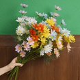 thumbnail image 5 of GRNSHTS 6Pcs Artificial Daisies Flowers Fake Silk Daisy Flowers Bouquet Outdoor Shrubs Plastic Floral Arrangement Plants for Home Window Balcony Wedding Decoration (Purple), 5 of 11