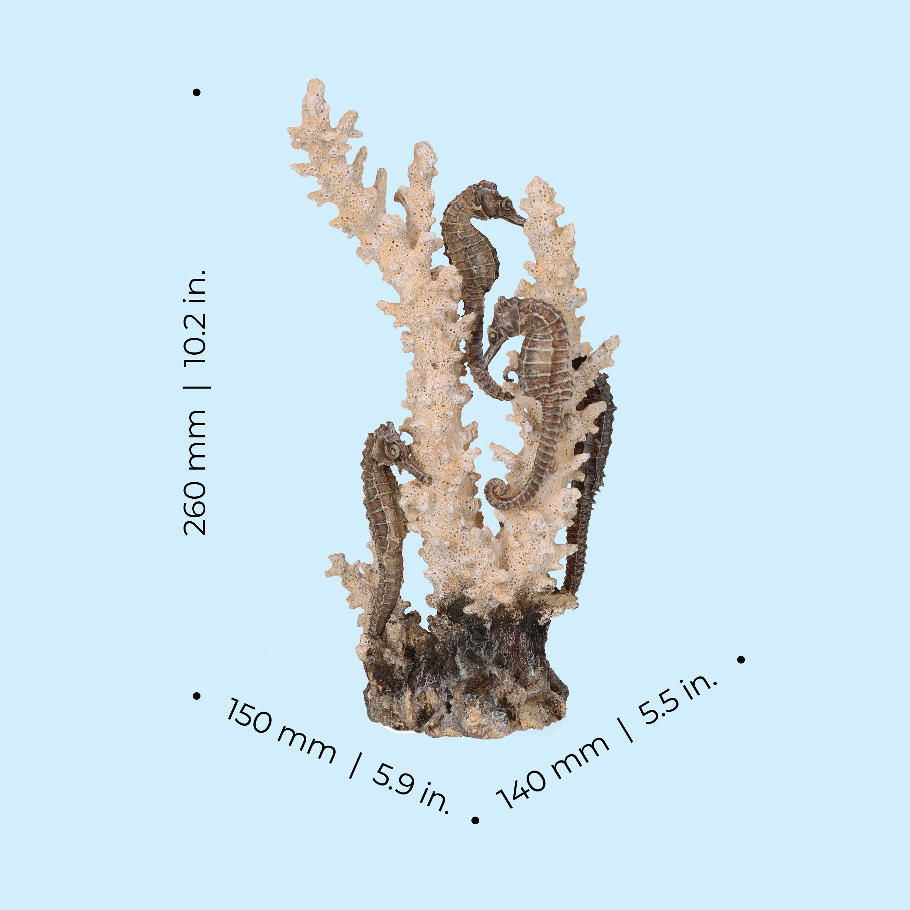 biOrb Medium Natural Seahorse Sculpture - Aquarium Decor