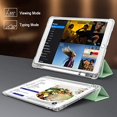 thumbnail image 4 of Compatible for iPad 8/7th Generation Case(2020/2019), iPad 10.2 Case with Apple Pencil Holder,Light Weight Soft TPU Translucent Frosted Back Smart Cover Cases，Full Protective， Matcha Green, 4 of 7