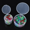 thumbnail image 4 of Transparent Round Nail Art Screw Storage Beads Container Small Storage Box Pill Chip Box Jewelry Organizer Case 4.8X2.5CM, 4 of 8