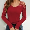 thumbnail image 5 of fanshangmao Women's Tops Plus Sized Womens Loose Fitting Long Sleeve T Shirts Women's Fall Blouses with Sleeves reorder items Birthday Gifts, 5 of 9