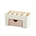 thumbnail image 1 of VONKY Makeup Organizer Wristwatch Storage Box with Drawer Case Desktop Sundries Container Cosmetics Brush Holder for Dorm Light pink, 1 of 6