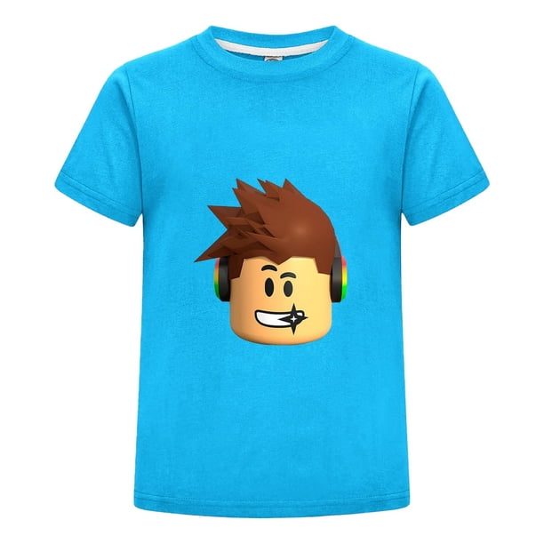 Playera Roblox Niño con Estampado de Personajes Populares, Camiseta de Algodón Fresco, Ropa Gamer Casual Infantil, Ideal para Fans de Juegos, Regalo de Fiesta