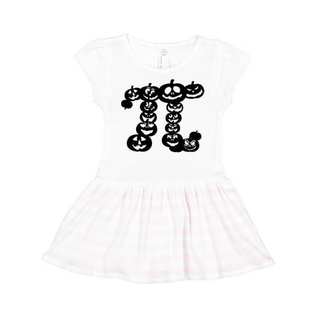 

Inktastic Halloween Pumpkin Pi Symbol Gift Toddler Girl Dress