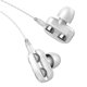 thumbnail image 3 of Auriculares con cable con el volumen micrófono auriculares ajustables auriculares auriculares auriculares de escucha de escucha dual bobina dinámica blanca 3.5 mm Jack Inevent EL023231-04B, 3 of 7