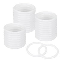 Uxcell 30-Pack Dream Catcher Rings,2 Inch Plastic Macrame Wreath Floral Round Rings for DIY Wedding Wreath White 0.2 Inch