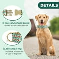 thumbnail image 6 of Rychif Cute Dog Collar, Cyan Flower Pattern, Soft Nylon Pet Collars for Small Medium Large Dogs, S, 6 of 6