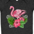 thumbnail image 4 of Inktastic Flamingo with Tropical Flowers Boys or Girls Baby Bodysuit, 4 of 5