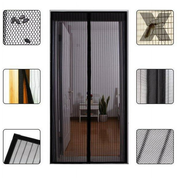 Mistaha Magnetic Screen Door - Heavy Duty Mesh & Super Strong Velcro & Magnet Fits