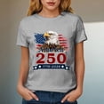 thumbnail image 5 of Yindaity Womens American Flag Shirt American Flag Shirts for Women V Neck 4th of July Shirt USA Tshirt Gift Independence Day Patriotic Short Sleeve Tops(Light Gray,L), 5 of 8