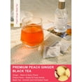 thumbnail image 3 of TeeLux Peach Ginger Black Tea, Brisk Black Tea with Spicy Ginger & Peach Flavor, Caffeinated, 100 Count, 3 of 8