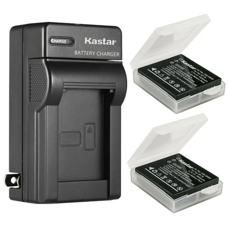 Kastar 2-Pack CGA-S005 Battery and AC Wall Charger Replacement for Panasonic Lumix DMC- FX07 Lumix DMC- FX10 Lumix DMC- FX100 Lumix DMC- FX12 Lumix DMC- FX150 Lumix DMC- FX180 Lumix DMC- FX3