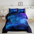 thumbnail image 2 of Castle Fairy Teens Cosmos Galaxy Twin Comforter Sets,Gradient Starry Sky Bedding Set, 2 of 8