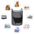 thumbnail image 2 of DouZhe Waterproof Collapsible Large Laundry Baskets, Bathtub Bubble Women Silhouette Prints Circular Hamper with Handles, 2 of 7