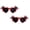 B 2PC, variant on Clearance! 2Pcs Halloween Decorations Black Red Heart Shaped Bat Sunglasses Halloween Accessories Two Bat Sunglasses Accessories Halloween Gothic Goth Gifts Event & Party