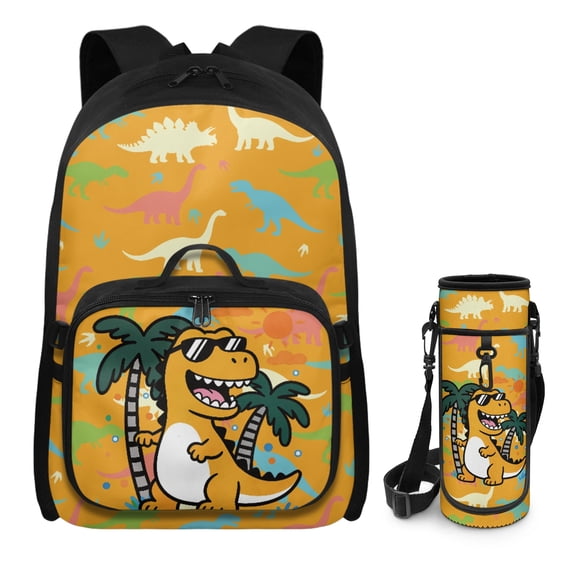 FUIALDOLG Rainbow Scale 3Pcs Kids Teens Backpack Set Schoolbag with Lunch Box Water Bottle Carrier Preschool Primary Middle School Student Bookbag School Backpacks Girls Book Bag Age 6-8 10-12