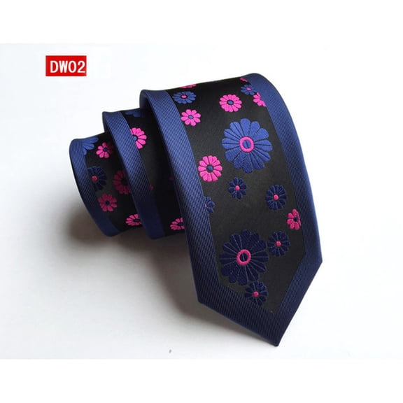 Men's Stylish Floral Jacquard Skinny 6CM Neck Tie Wedding Party Formal Necktie