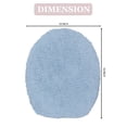 thumbnail image 3 of Home Weavers Double Ruffle Collection Toilet Lid Seat Cover, Elastic Edges, 100% Cotton Soft Non Slip Universal Fit for Standard Round Bath Room Bowl Lids, Washable, 18"x18" Toilet Lid Cover, Blue, 3 of 9