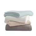 thumbnail image 2 of Martha Stewart Bedford Tile Chinchilla Grey Twin Bed Blanket, Soft Cozy Bedroom Blanket, Machine Washable, 2 of 5