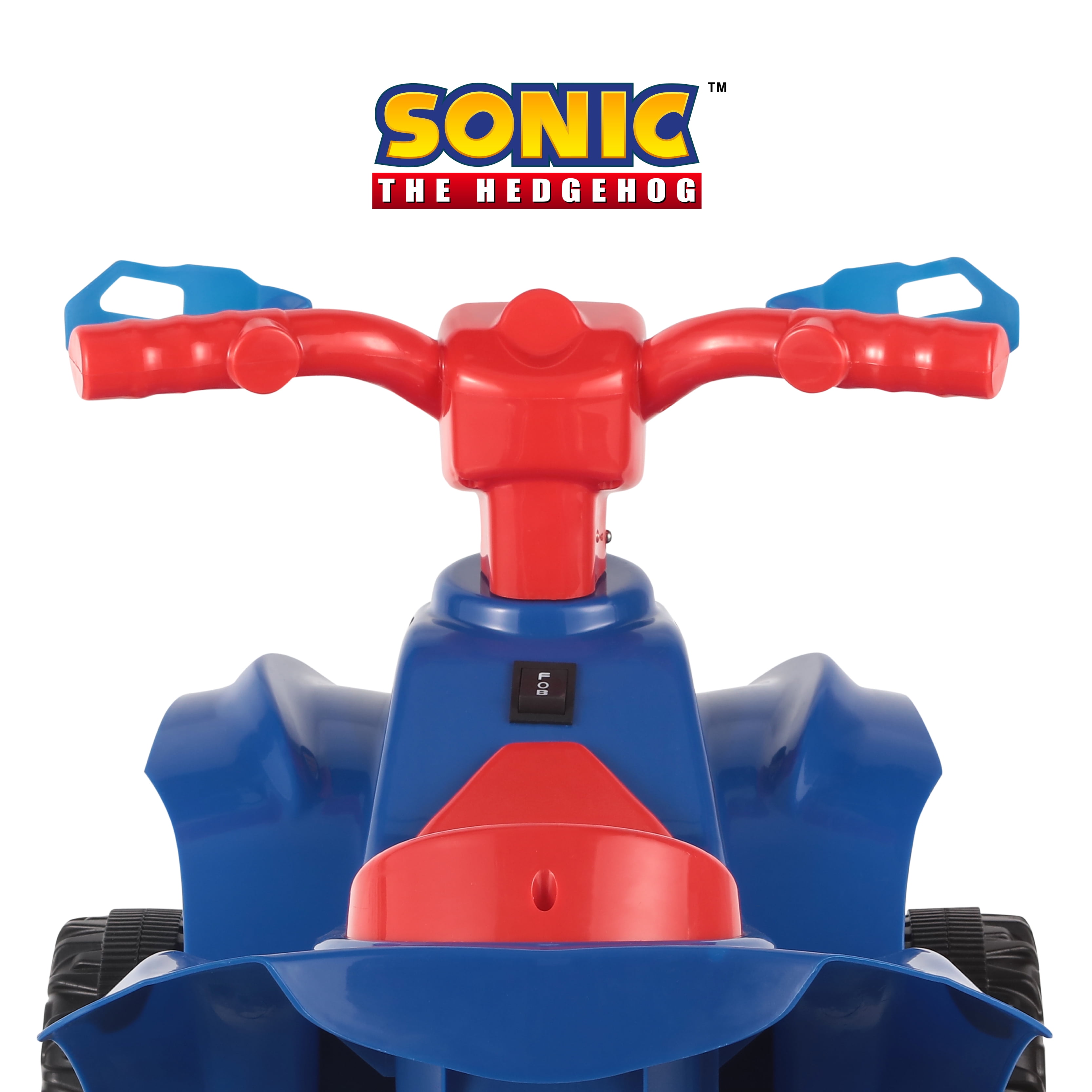 Licensed Sonic The Hedgehog 6V Battery Powered Ride on ATV for Kids Ages 2-5 Years Old, Blue