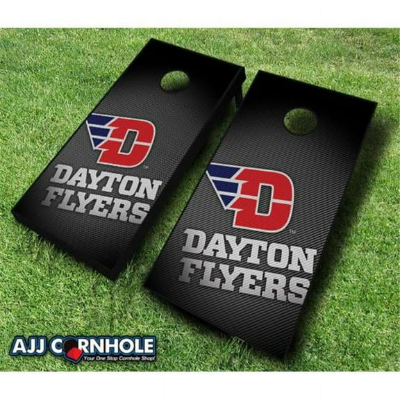 AJJCornhole 110-DaytonSlanted Dayton Flyers Slanted Theme Cornhole Set with Bags - 8 x 24 x 48 in.