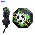 thumbnail image 3 of Sombrilla Paraguas De Bolsillo Con Diseño de Fútbol Pelota negro, 3 of 9