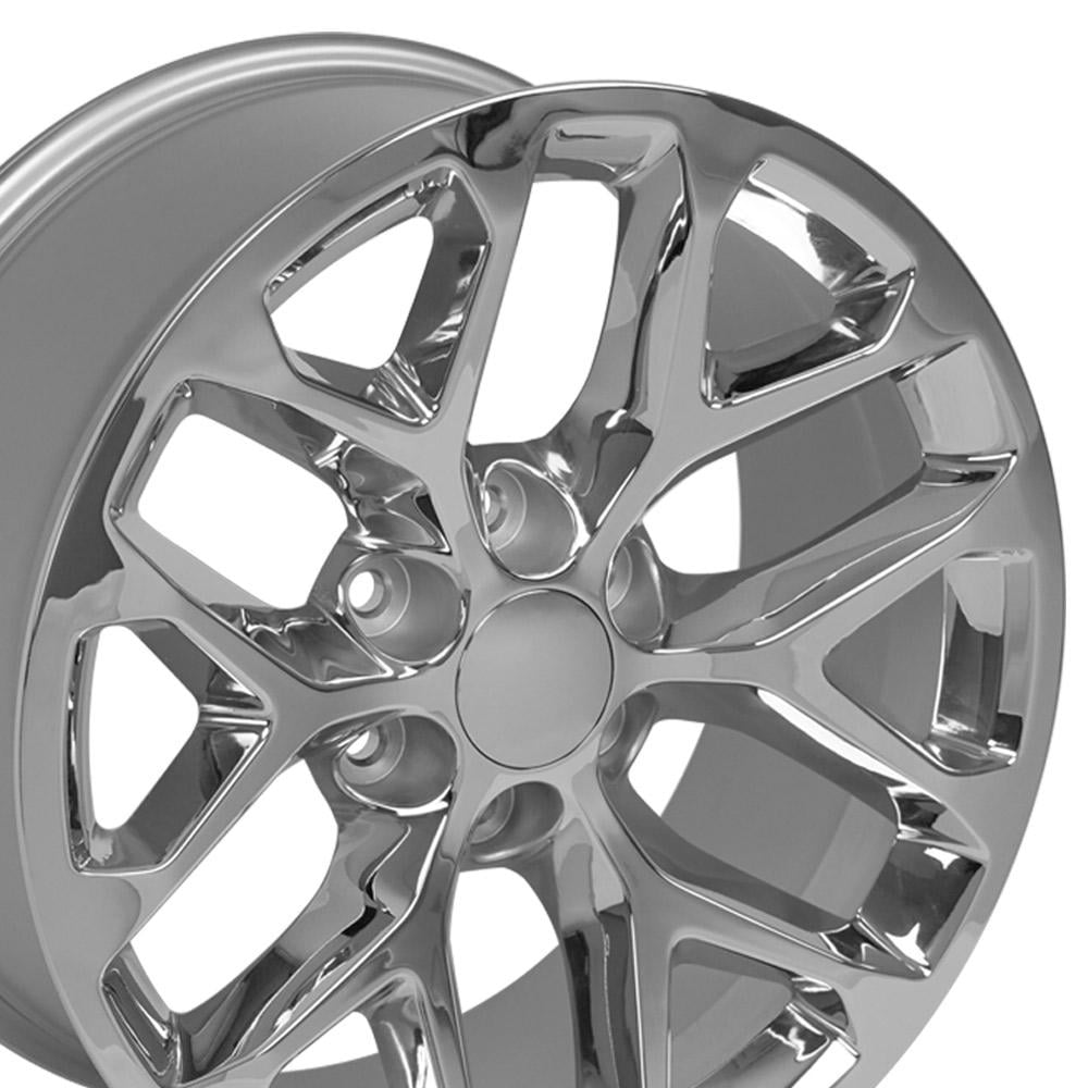 Inch Fits Chevy Silverado Tahoe Gmc Sierra Yukon Cadillac Escalade Cv98 x9 Rims Chrome Set Walmart Com