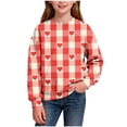 thumbnail image 2 of Sudadera sin capucha para niño, con estampado del Día de San Valentín, de manga larga, informal, deportiva, con capucha, sudadera de manga larga sin capucha, top con inserciones en los hombros, blusa, 2 of 8