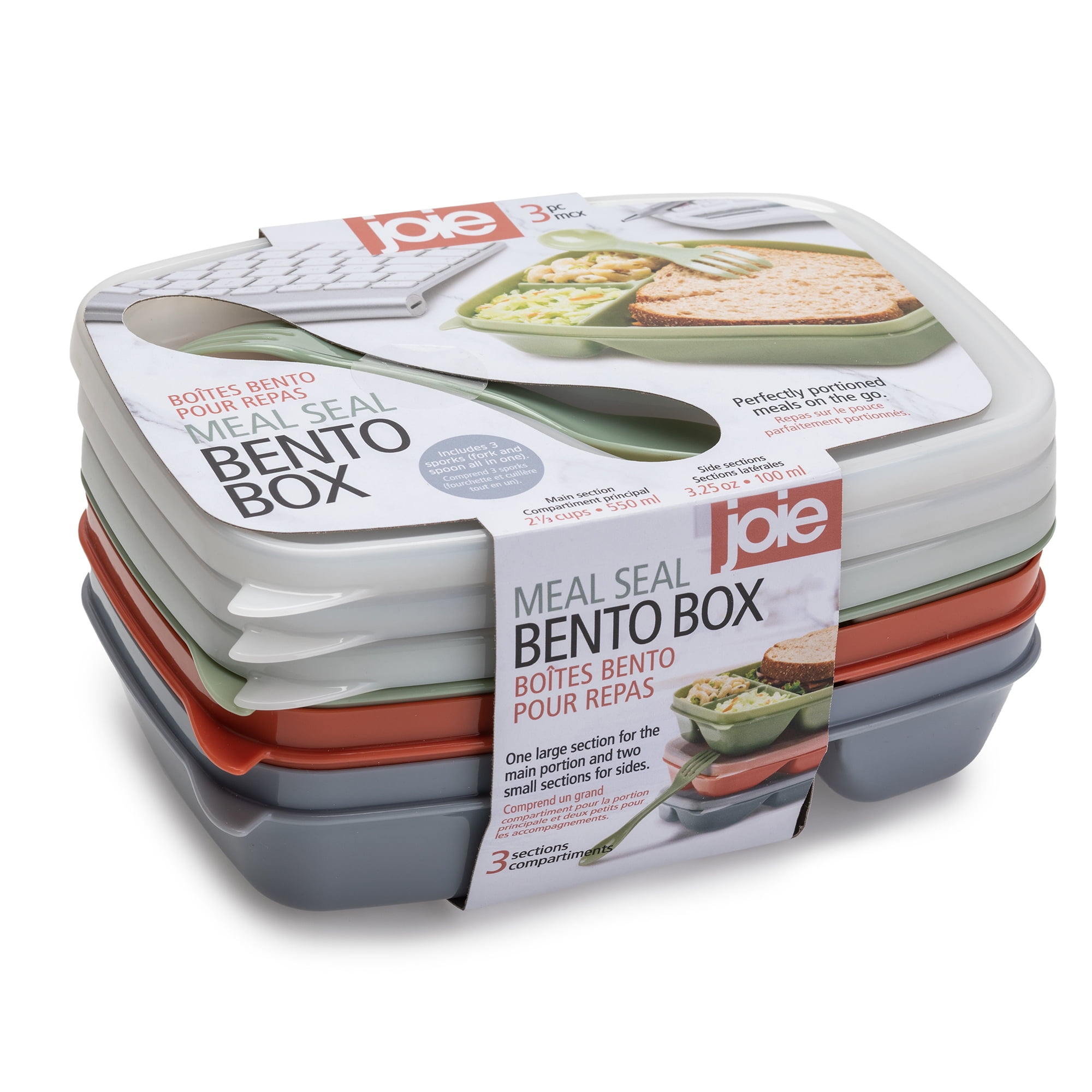 Boîte À Lunch Pliable En Silicone,Boîte À Bento Portable 3 Cavités De Qualité Al