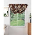 thumbnail image 2 of Waterfall Valances for Windows, Red Chef Kitchen Sheer Valance Curtains, Kitchen Gourmet Black Plaid Vintage Rod Pocket Elegant Swag Valances for Living Room Bedroom, 47.2"x38.5", 1 Panel, 2 of 8