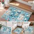 thumbnail image 6 of Nautical Beach Large Area Rugs for Bedroom Living Room, Soft Non Slip Carpet Bedside Rug, Blue Coastal Starfish Lighthouse Starfish Rectangular Floor Cover Kitchen Accent Rug 2'x3' for Office, 6 of 9