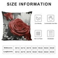 thumbnail image 5 of COMIO  Floral Pillow Covers Red Throw Pillow Covers Gray Black Red Pillows Decorative Couch Pillow Covers Living Room Sofa Bed Red Rose Flower Love Farmhouse Outdoor Summer Pillow Cases, 5 of 5