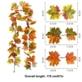 thumbnail image 3 of Artificial Maple Leaf Garland 6.6ft Fall Faux Hanging Decor for Halloween Thanksgiving Home Wall Fireplace Door Indoor Outdoor Autumn Theme Party, 3 of 7