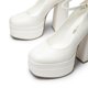 thumbnail image 5 of Zapatos DREAM PAIRS SDPU2471W Blancos con Plataforma y Tacones Gruesos, 5 of 7