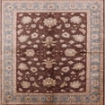 thumbnail image 1 of Ahgly Company Indoor Square Mid-Century Modern Dark Salmon Pink Oriental Area Rugs, 4' Square, 1 of 6