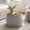 Brown, variant on Perla Upholstered Fabric Storage Ottoman in Ivory Fabric