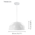 thumbnail image 2 of Xtricity - Pendant, 14.17" Width, From the Trebecca Collection, White, 2 of 4