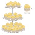 thumbnail image 4 of 3 Tier Acrylic Cupcake Stand Display Wedding Party Cup Cake Holder Flower Shape, 4 of 11
