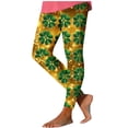 thumbnail image 3 of Eiyaclvo St Patrick's Day Leggings for Women High Waist Green Shamrock Print Yoga Pants Stretchy Tights Workout Running Leggings, 3 of 7