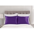 thumbnail image 5 of Blissford Luxury Grape Satin Pillowcase with Zipper Closure, Standard 2-Pack, 5 of 5