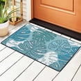 thumbnail image 2 of YFYANG 72"x48" Non-Slip Flannel Carpet Doormat, Living Room Bedroom Office Decorative Area Rugs, Indoor Abstract Leaf Texture Floor Mats, 2 of 7