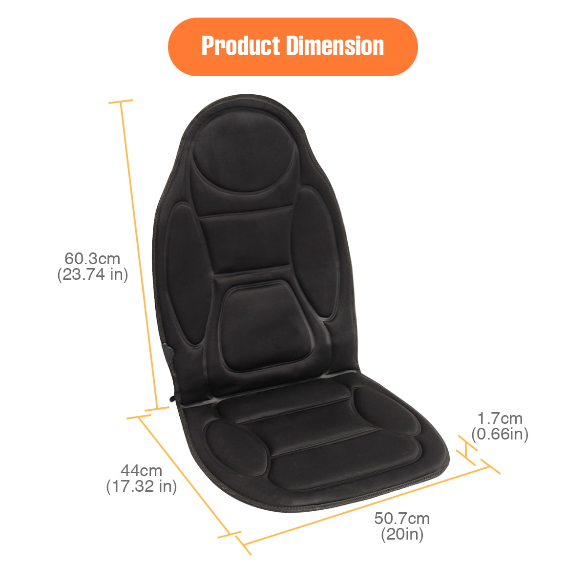 Dozenla 12V Non-slip Heating Warmer Pad Cover Heated Smart Multifunctional Car Seat Cushion Warmer 