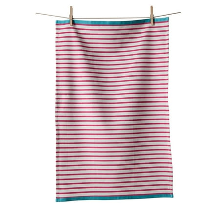- KAF Home Hampton Stripe Kitchen Towel, Raspberry