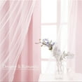 thumbnail image 5 of Pink Curtains 63 Inch Long- Blackout Curtains with Voile Sheer Drapes Thermal Pink Window Treatments with Tie-Backs for Kids/Girls Bedroom Nursery Living Room, Elegant, 1 Panel, 5 of 11