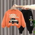 thumbnail image 2 of Gubotare Baby Boy Clothes Winter Sets Boys Clothes Long Sleeve Sweatshirt Tops and Pants Winter Outfits Kids Clothes Size 12 18 Months (Orange,12-18 Months), 2 of 6