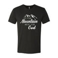 thumbnail image 2 of Wild Bobby Tell Your Mountain About Your God Inspirational/Christian Men Premium Tri Blend Tee, Vintage Black, Small, 2 of 5
